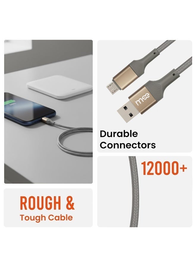 آیمی كابل شحن سريع من نوع Micro USB بطول 1.2 متر - 3 أمبير، مصنوع من النايلون المضفر، مزود بمحول USB إلى Micro لنقل البيانات بسرعة مزامنة تصل إلى 480 ميجابت في الثانية، سلك مقاوم للتشابك ويدوم طويلاً، متوافق مع الهواتف الذكية، وبنوك الطاقة، ومكبرات الصوت - IM-DC101 - Image 3